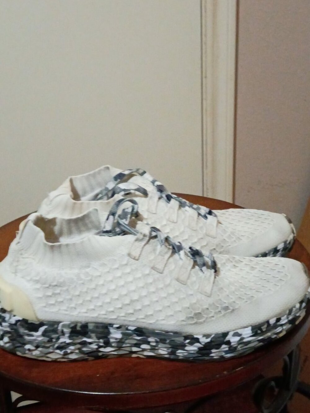 NOBULL Aspire Granite White Runner Shoes Workout Training Men’s Sz 7.5 Camo Sole